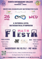MATH FIESTA 2K23 National Level Technical Symposium Poster
